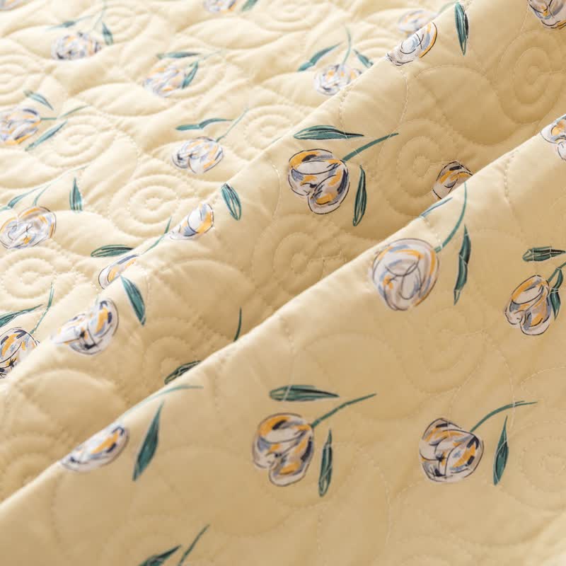 Rustic Tulip Pure Cotton Quilted Bedding