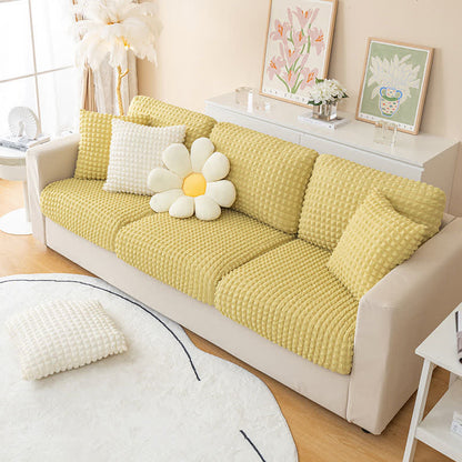 Ownkoti Seersucker Stretchable Sectional Sofa Slipcover