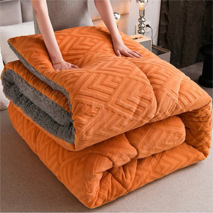 Thick Sherpa Winter Blanket with Quilt Core - image 4