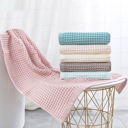 Ownkoti Breathable Cotton Waffle Weave Bath Towel