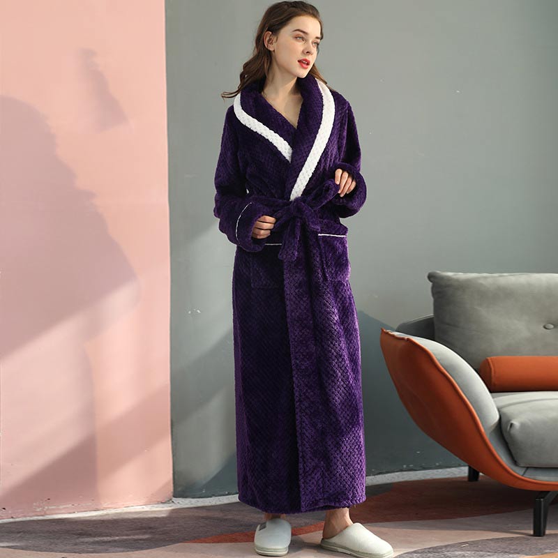 Thick Fleece Pajama Comfy Bathrobe