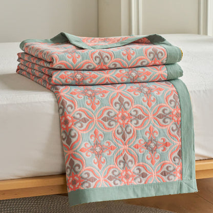 Jacquard Chic Cotton Gauze Reversible Quilt