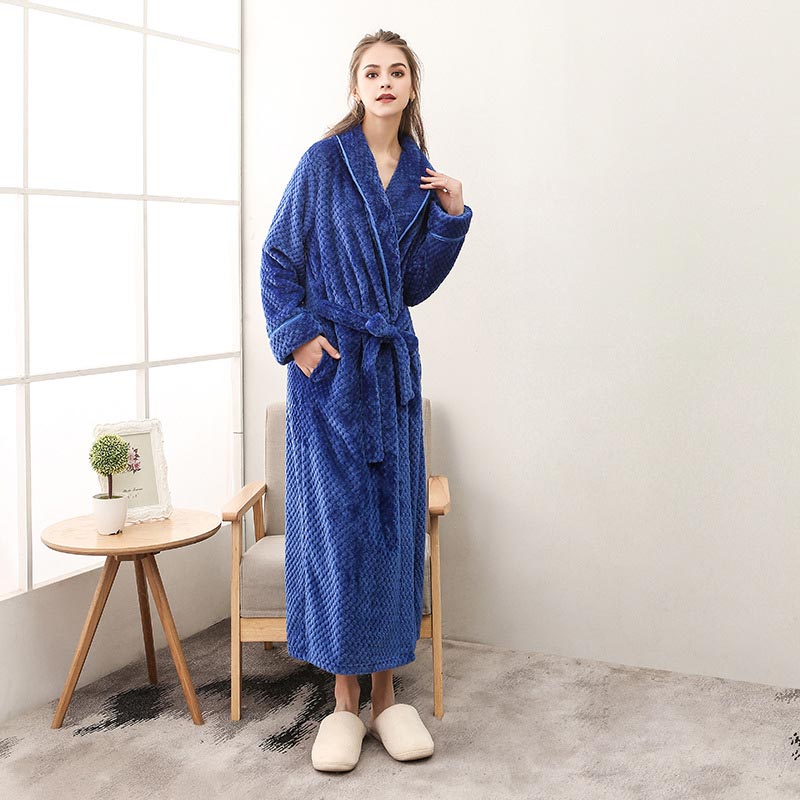 Ownkoti Puffy Fleece Pajama Long Bathrobe - image 13