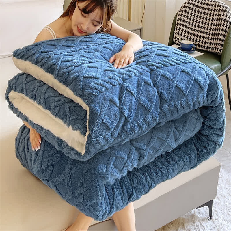 Ownkoti Jacquard Solid Color Comfy Fluffy Blanket - image 6