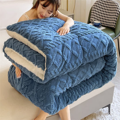 Ownkoti Jacquard Solid Color Comfy Fluffy Blanket - image 6