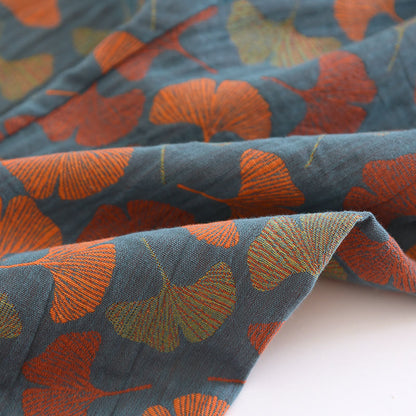 Ownkoti Ginkgo Leaf Button Cotton Loungewear Set - image 7