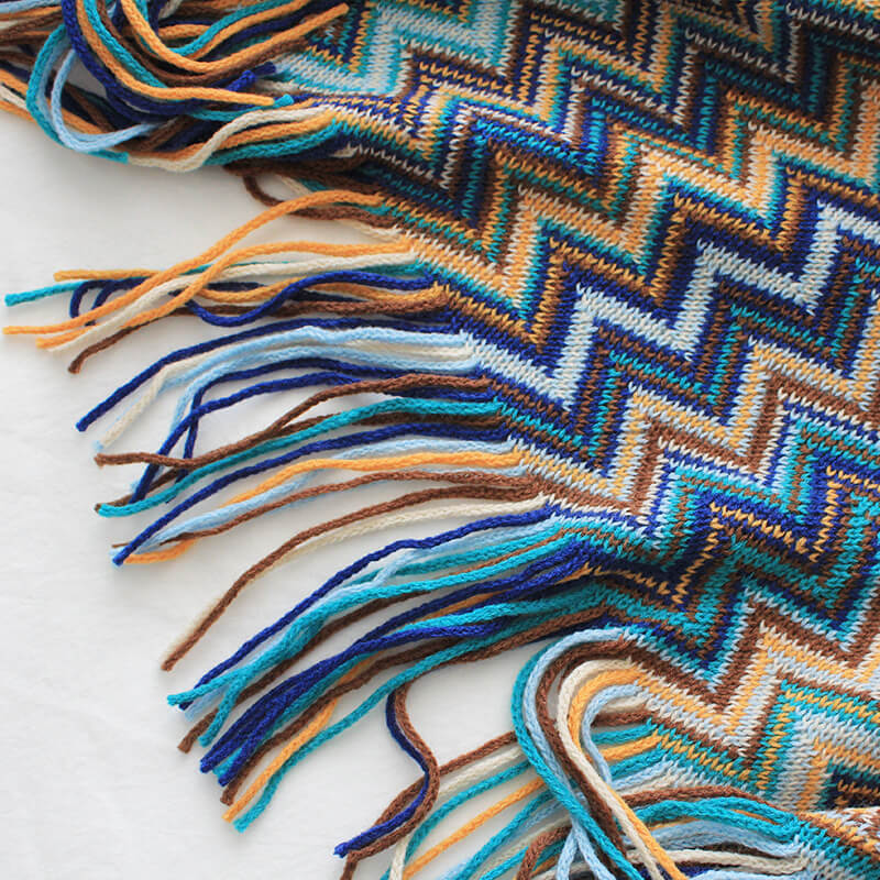 Ownkoti Cozy Colorful Striped Tassel Blanket