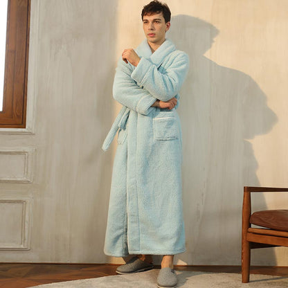 Ownkoti Comfy Fleece Pajama Long Bathrobe - Mint - Men: 3XL - image 14