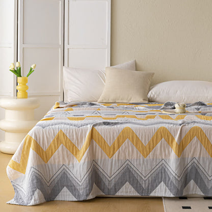 Pure Cotton Zigzag Print Towel Quilt