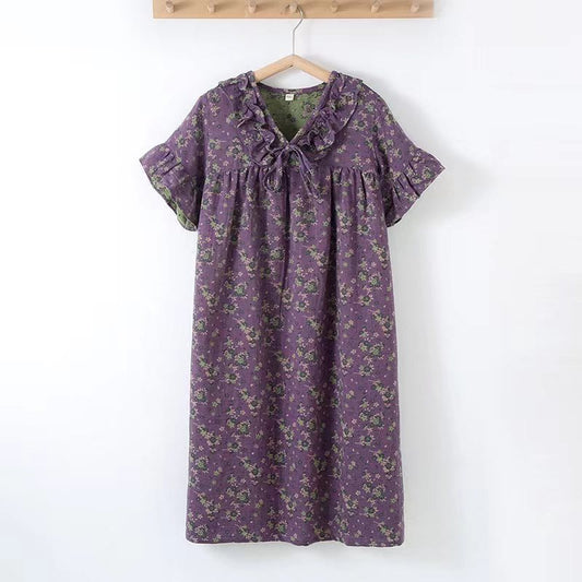 Floral Bauhinia Soft Cotton Nightdress