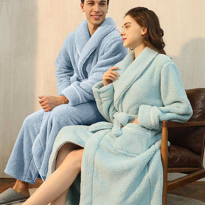 Ownkoti Comfy Fleece Pajama Long Bathrobe