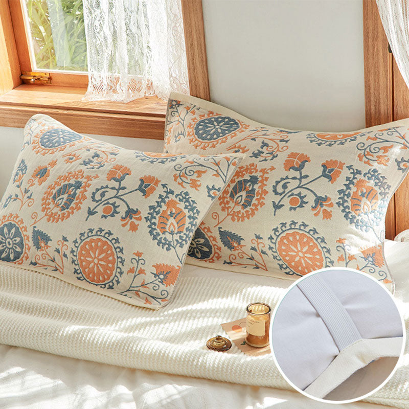 Floral Print Pillow Towel with Fixed Rope (2PCS)