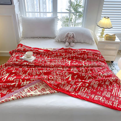 Festive Wedding Cotton Gauze Towel Quilt