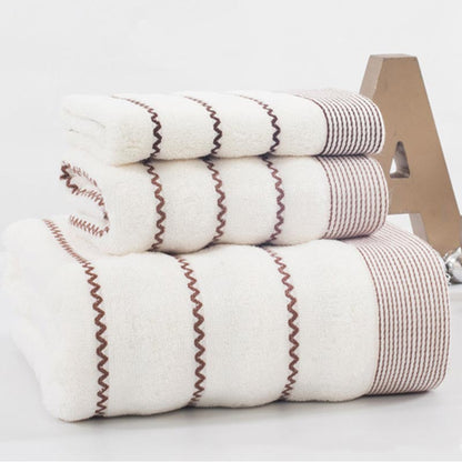 Ownkoti Striped Bath Towel Bathroom Towel Set