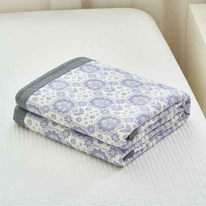 Summer Floral Cotton Gauze Soft Quilt