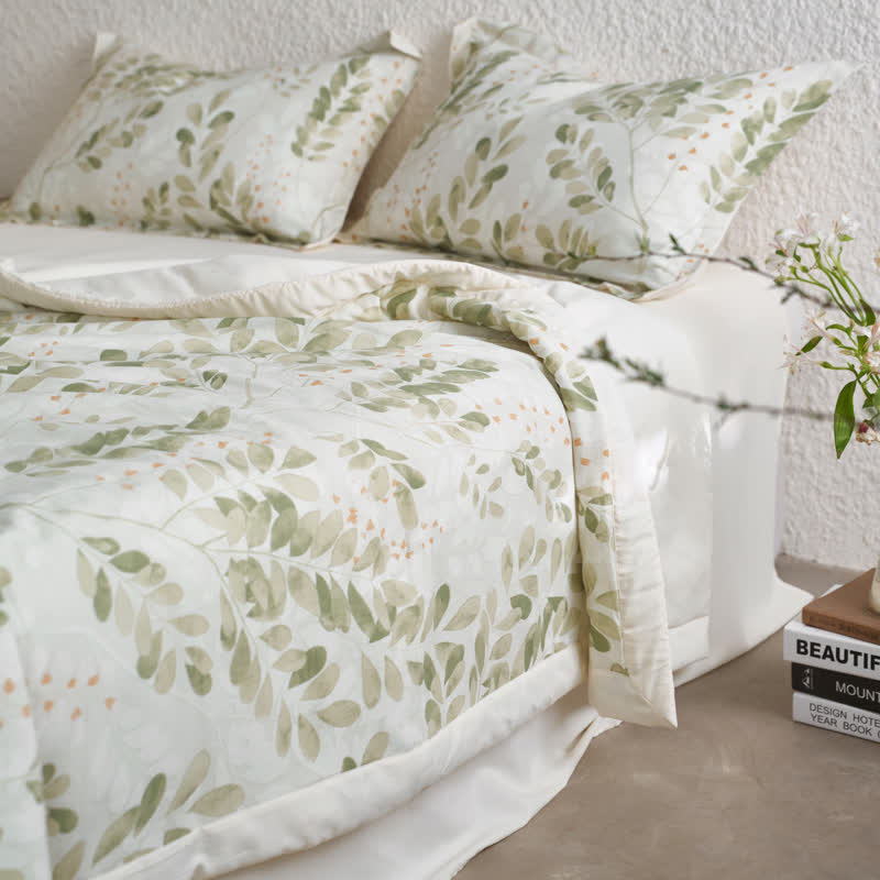 Pastoral Leaf Lyocell Fiber Summer Bedding