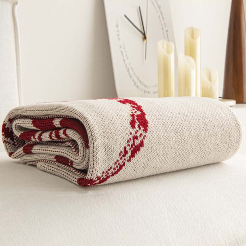 Luxury Dragon Print Woven Decorative Blanket