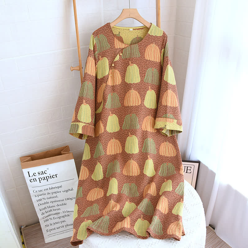 Pure Cotton Pastoral Pumpkin Pajama Set