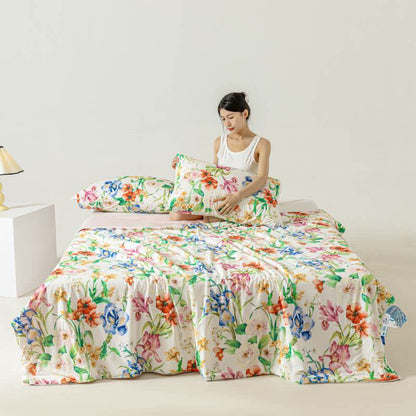 Rustic Floral Summer Breathable Cooling Quilt