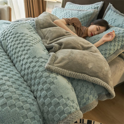 Diamond Checkerboard Duvet Cover Blanket