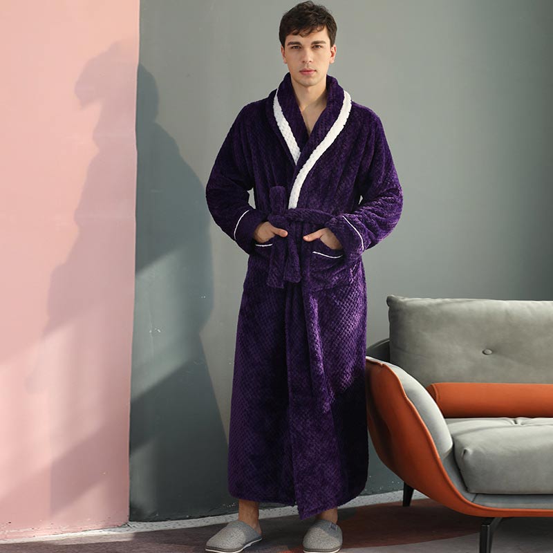 Thick Fleece Pajama Comfy Bathrobe