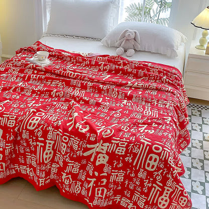 Festive Wedding Cotton Gauze Towel Quilt