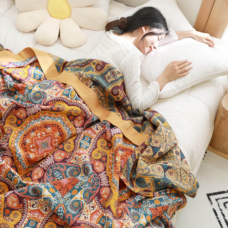 Dark Orange Comfy Reversible Cotton Quilt - As Picture - King - image 0