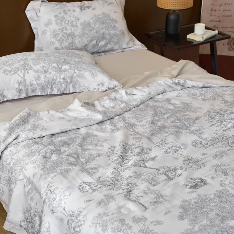 Elegant Forest Lyocell Fiber Smooth Bedding