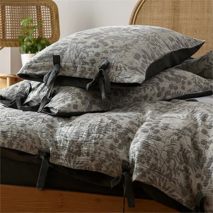 Floral Double Layer Cotton Gauze Bedding Set (4PCS)