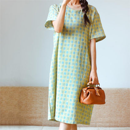 Pure Cotton Yarn-dyed Jacquard Nightdress