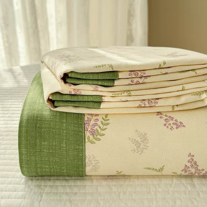 Rustic Lavender Pure Cotton Soft Coverlet