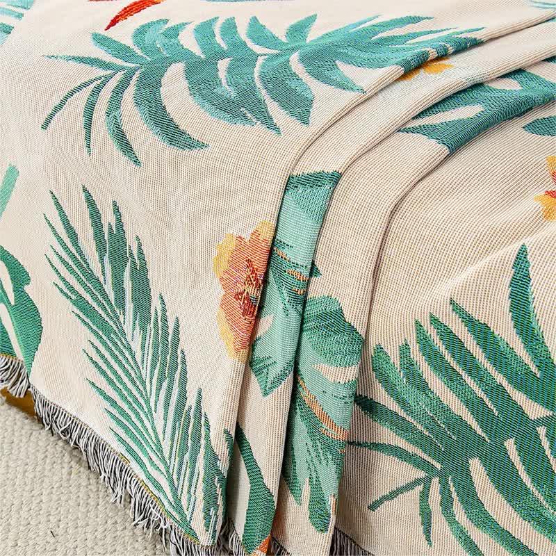 Pastoral Style Banana Leaf Sofa Blanket