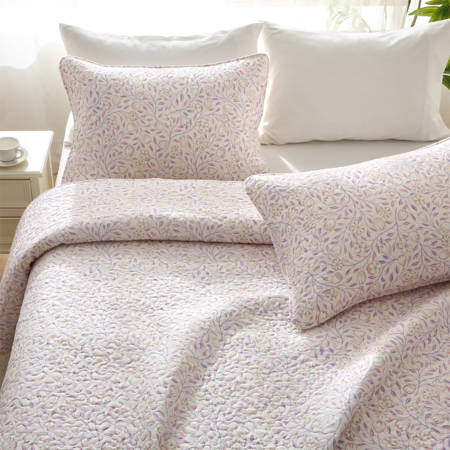 Cotton Floral Quilted Summer Bedding