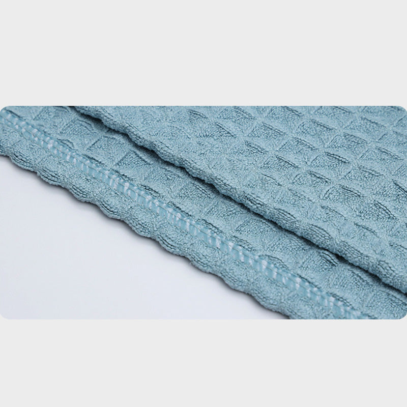 Waffle Weave Button Hair Drying Towel