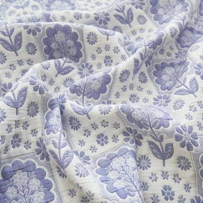 Summer Floral Cotton Gauze Soft Quilt