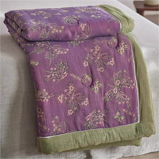 Cotton Gauze Jacquard Elegant Butterfly Bedding