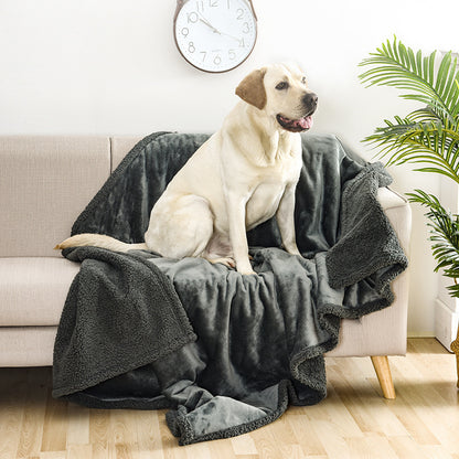 Simple Waterproof Fleece Pet Blanket Pad