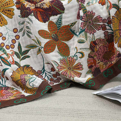 Luxuriant Flower Cotton Reversible Soft Quilt - image 8