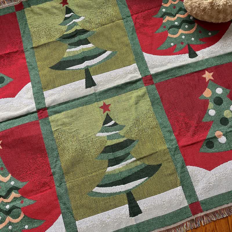 Christmas Tree Home Decor Tassel Blanket