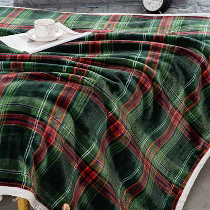 Ownkoti Classic Christmas Plaid Thick Throw Blanket