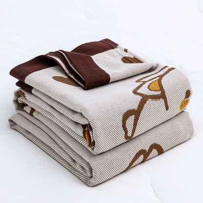 Cute Rabbit Cotton Gauze Reversible Quilt