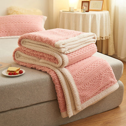 Jacquard Double Fleece Thick Warm Blanket