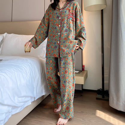 Plus Size Floral Cotton Loungewear Set