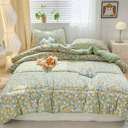 Jacquard Rustic Floral Soft Comfy Quilt