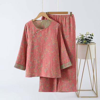 Jacquard Vintage Pure Cotton Loungewear Set