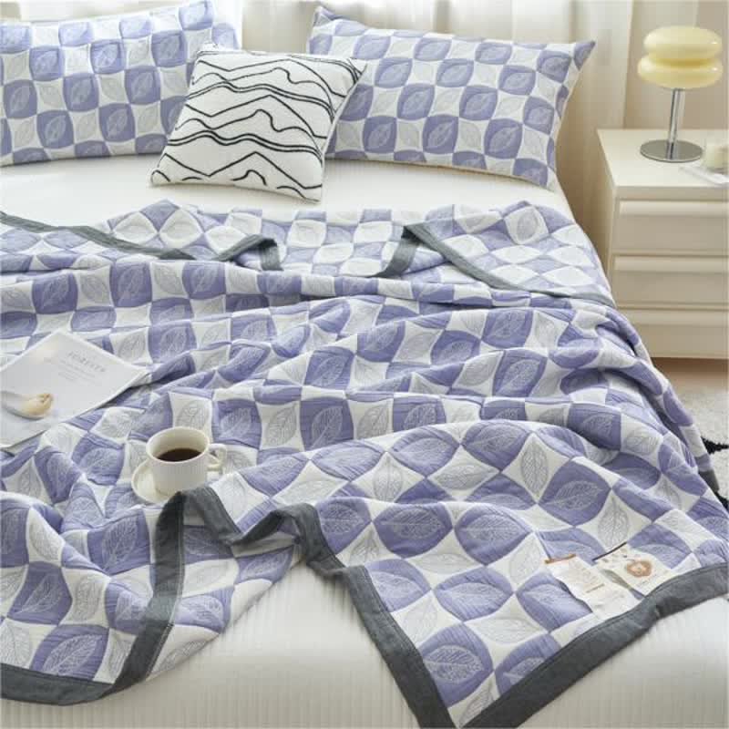 Cotton Gauze Maple Leaf Luxurious Quilt