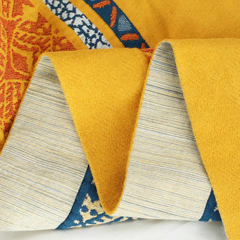 Ownkoti Bohemian Reversible Yellow Flower Summer Quilt