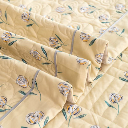 Rustic Tulip Pure Cotton Quilted Bedding