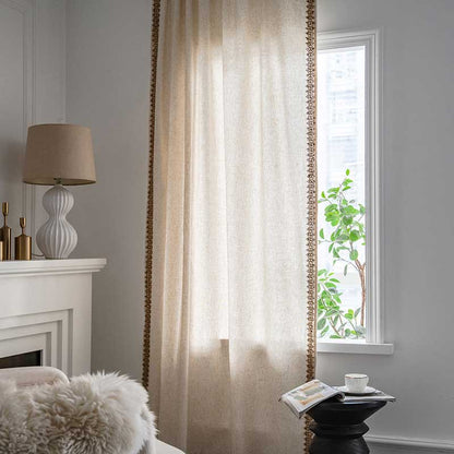 Bohemian Beige Semi-Blackout Curtain