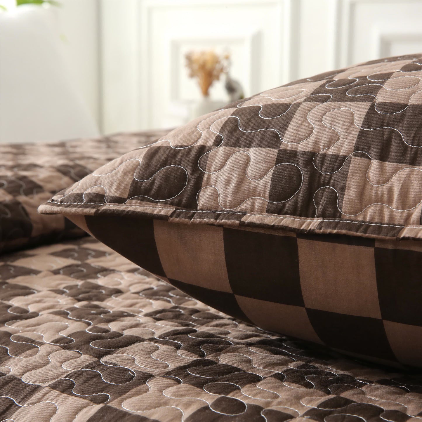 Checkerboard Pure Cotton Quilted Bedding